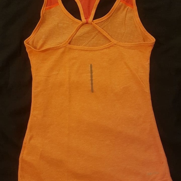 Nike Women's Lightweight Dri-Fit Orange Tank Top - Picture 6 of 9